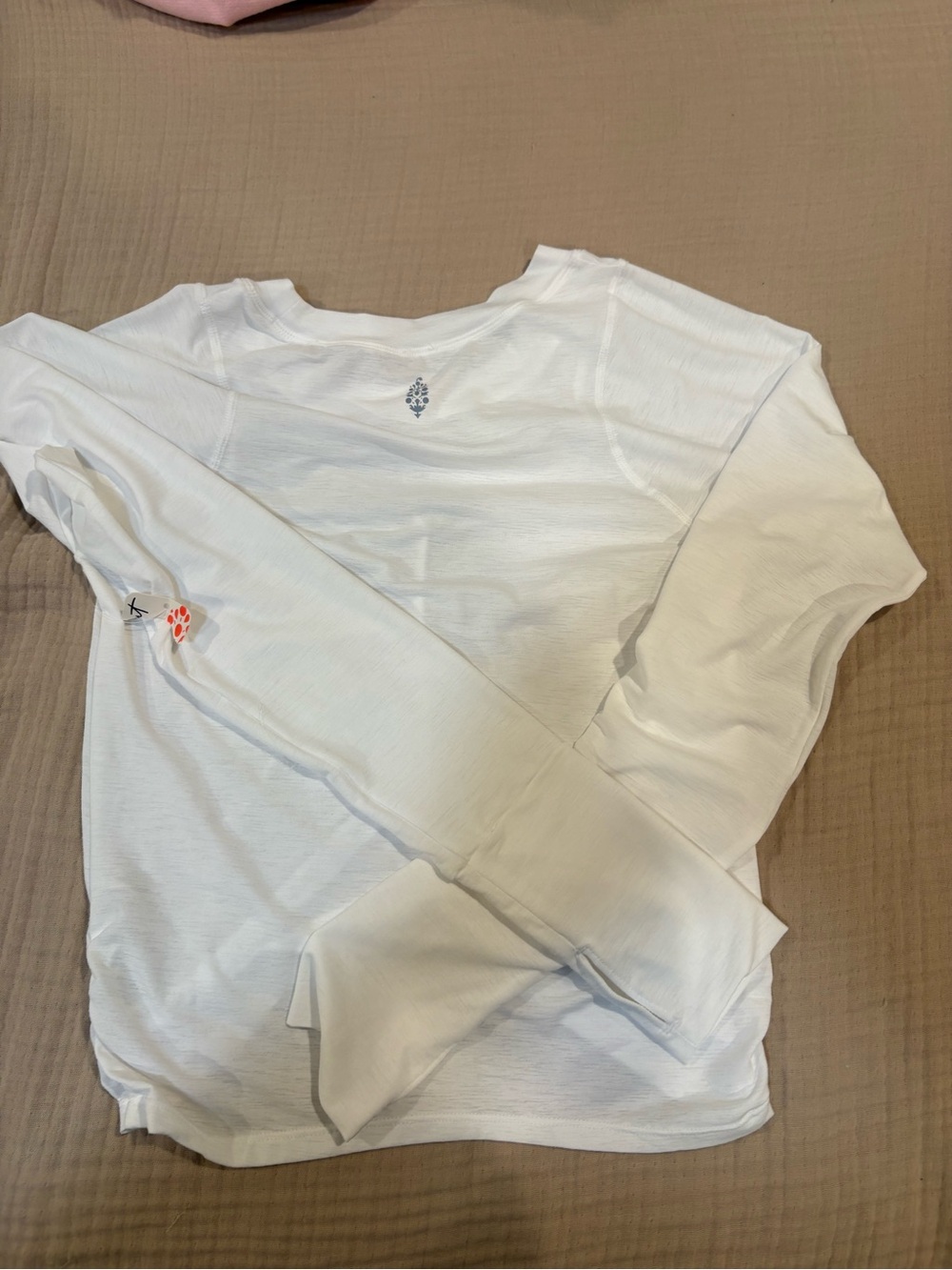 NWT FP Movement Tempo Runched Long Sleeve Shirt White Women’s M/M
